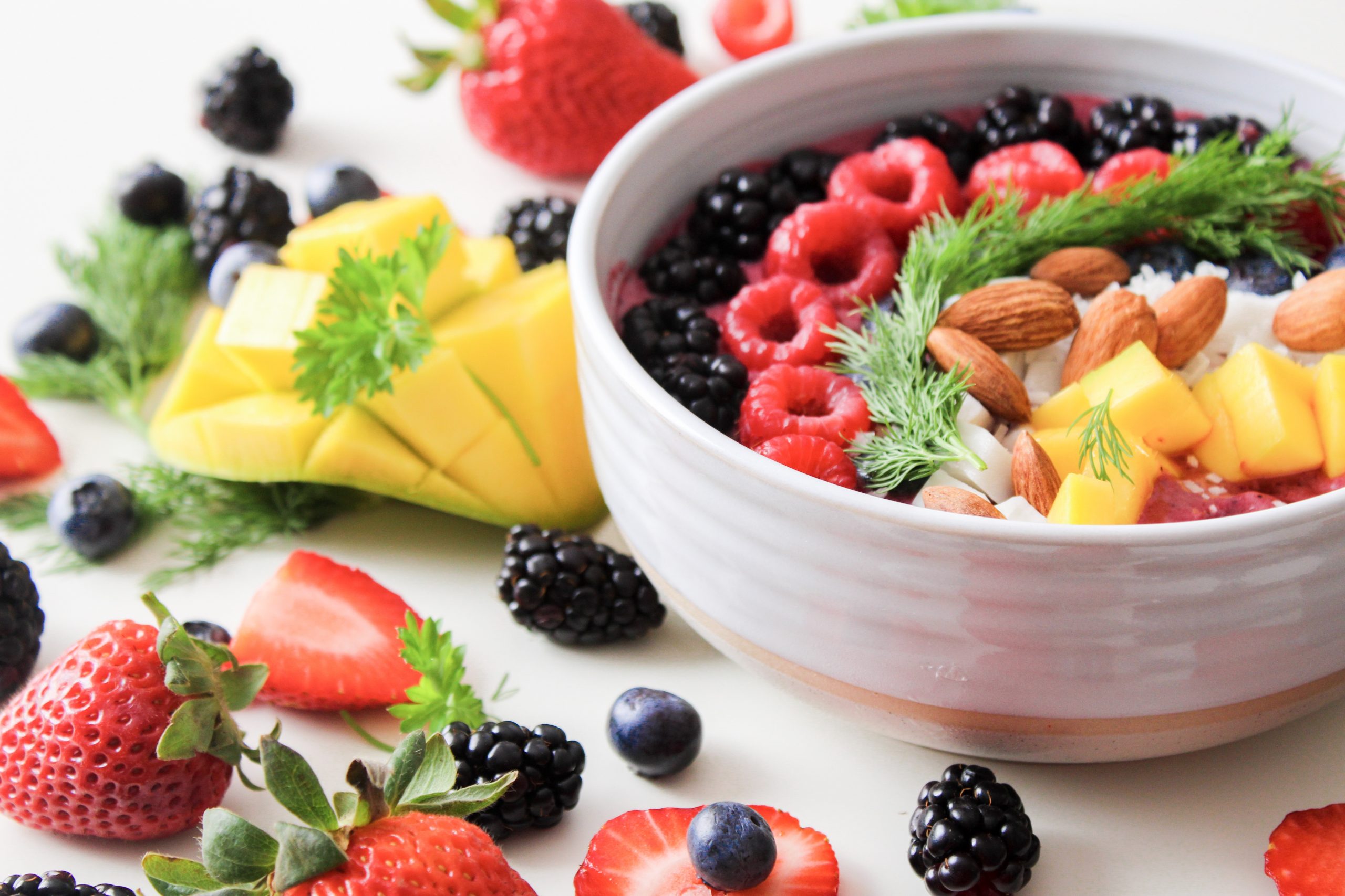 fruit salad in white ceramic bowl 1105166 scaled