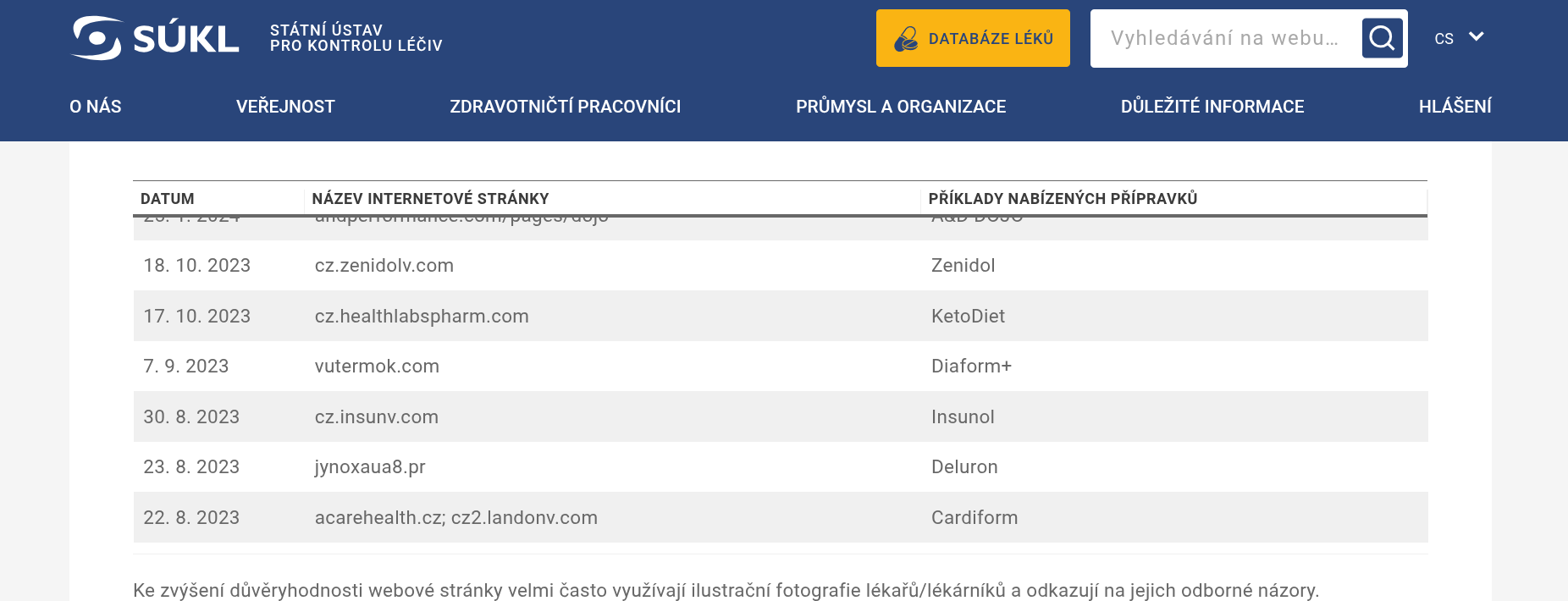 Diaform+ SÚKL podvod